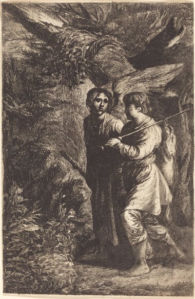 Tobias en de engel door Adam Elsheimer